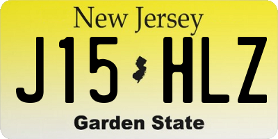NJ license plate J15HLZ
