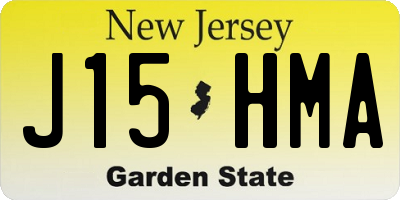 NJ license plate J15HMA