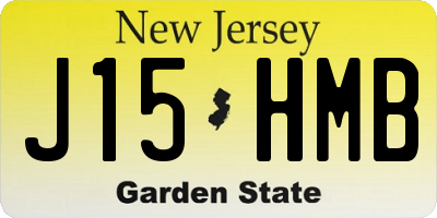 NJ license plate J15HMB