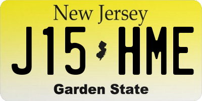 NJ license plate J15HME