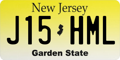 NJ license plate J15HML
