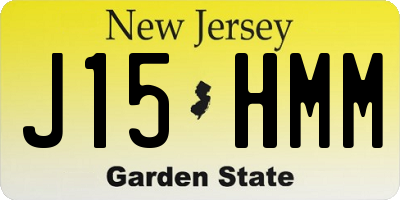 NJ license plate J15HMM