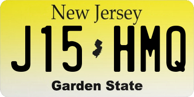 NJ license plate J15HMQ