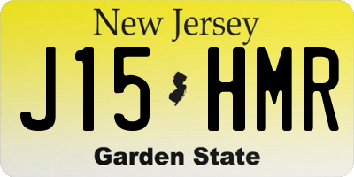 NJ license plate J15HMR
