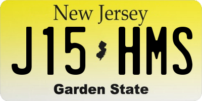 NJ license plate J15HMS
