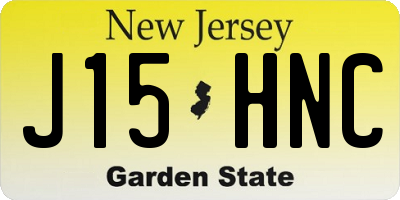 NJ license plate J15HNC