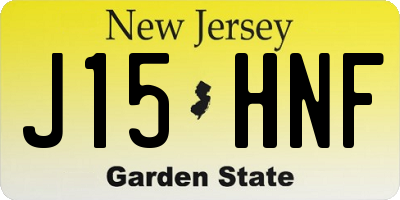 NJ license plate J15HNF
