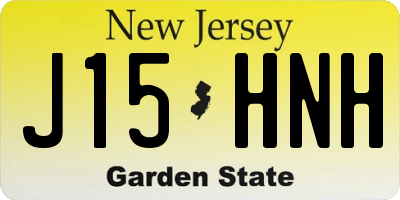 NJ license plate J15HNH