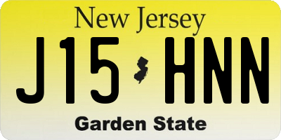 NJ license plate J15HNN