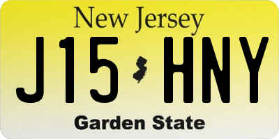 NJ license plate J15HNY