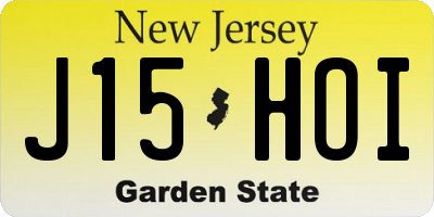 NJ license plate J15HOI