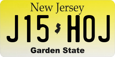 NJ license plate J15HOJ