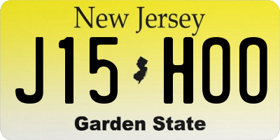 NJ license plate J15HOO