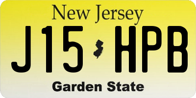 NJ license plate J15HPB