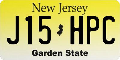 NJ license plate J15HPC