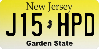 NJ license plate J15HPD
