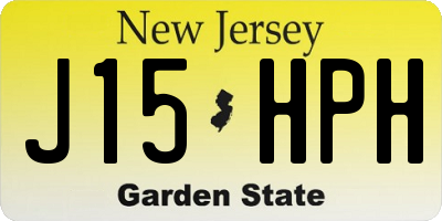 NJ license plate J15HPH