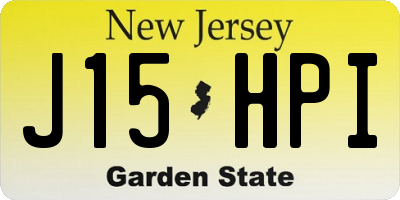 NJ license plate J15HPI