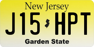 NJ license plate J15HPT