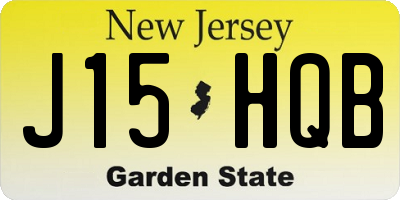 NJ license plate J15HQB