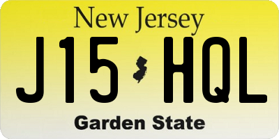 NJ license plate J15HQL