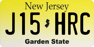 NJ license plate J15HRC