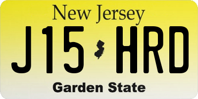 NJ license plate J15HRD