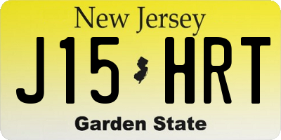 NJ license plate J15HRT