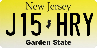 NJ license plate J15HRY