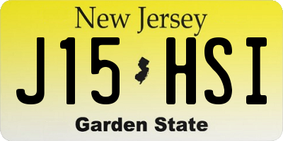 NJ license plate J15HSI