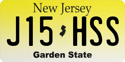 NJ license plate J15HSS