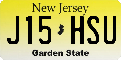 NJ license plate J15HSU