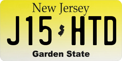NJ license plate J15HTD
