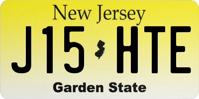 NJ license plate J15HTE