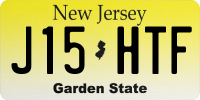 NJ license plate J15HTF