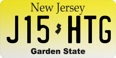 NJ license plate J15HTG