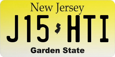 NJ license plate J15HTI