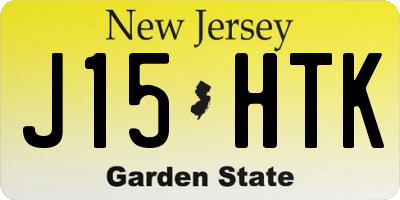 NJ license plate J15HTK