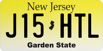 NJ license plate J15HTL