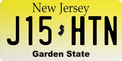 NJ license plate J15HTN