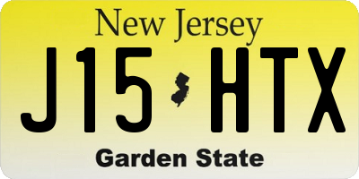 NJ license plate J15HTX