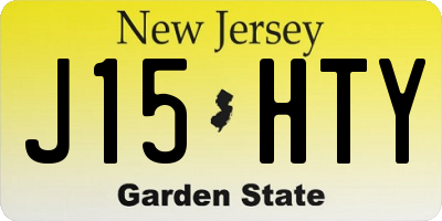 NJ license plate J15HTY
