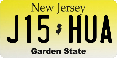 NJ license plate J15HUA