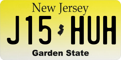 NJ license plate J15HUH