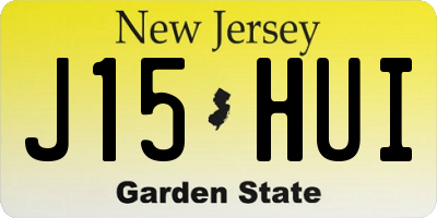 NJ license plate J15HUI