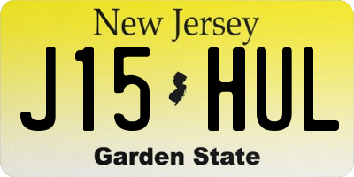 NJ license plate J15HUL