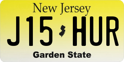NJ license plate J15HUR