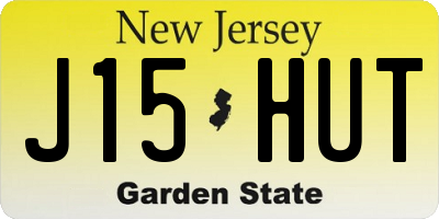 NJ license plate J15HUT