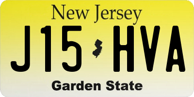 NJ license plate J15HVA