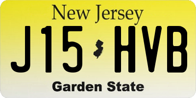 NJ license plate J15HVB
